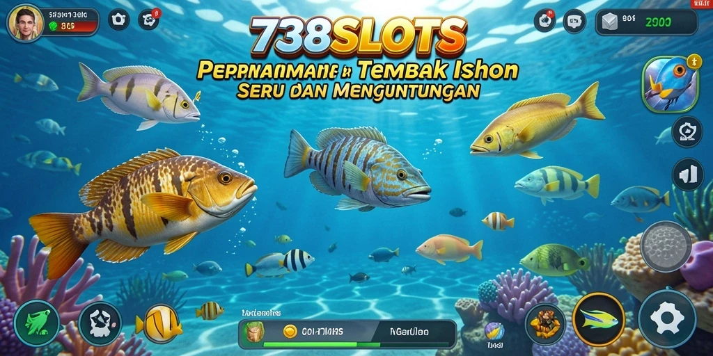 Tampilan gameplay Tembak Ikan yang menakjubkan di 738SLOTS.