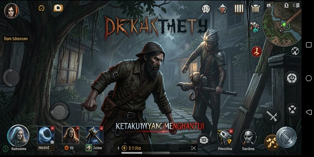 Tampilan gameplay DKK yang menakutkan dan atmosfer menyeramkan.