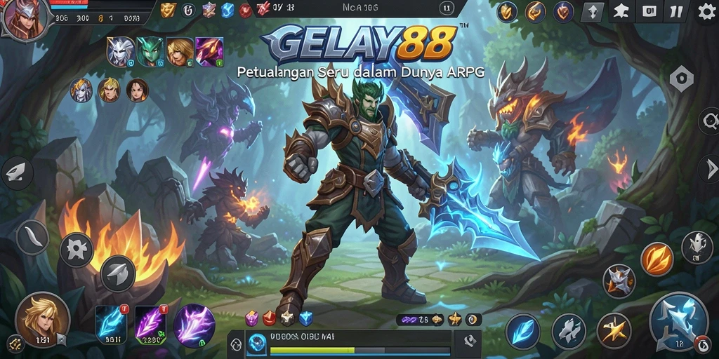 Tampilan gameplay menakjubkan dalam GELAY88 yang penuh aksi.