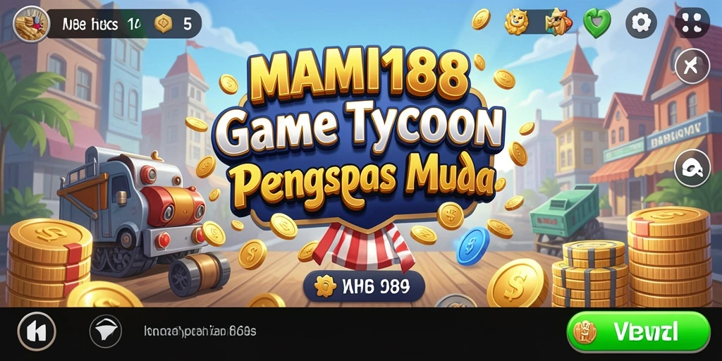 Screenshot MAMI188 menampilkan momen seru dalam gameplay Tycoon.