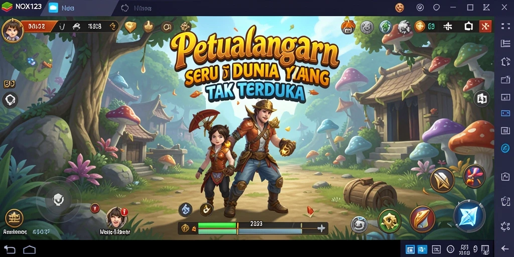 Tampilan aktivitas seru dalam gameplay NOX123 yang penuh petualangan.