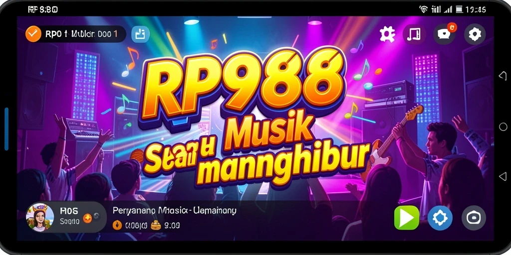 Tampilan gameplay RP888 yang menarik tentang permainan musik.